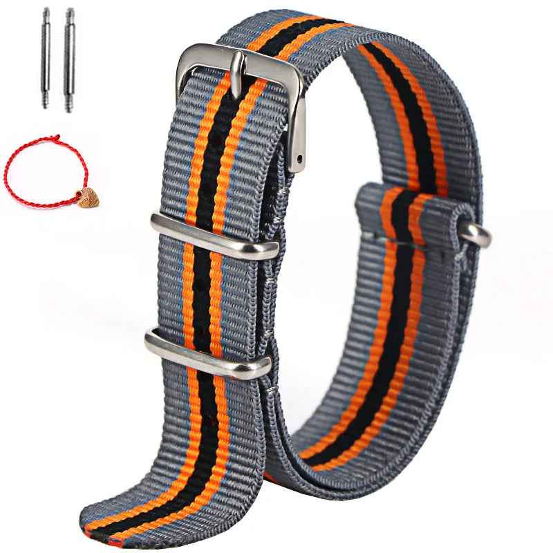 1 pz cinturino in nylon 16mm 18mm 20mm 22mm cinturino di ricambio per orologio sportivo militare in nylon spedizione gratuita