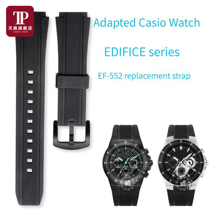 Bracelet de montre en caoutchouc de Silicone EF-552 pour CASIO Edifice EF552 EF-552D EF-552PB-1A2 Bracelet de montre Bracelet étanche Bracelet en résine pour hommes