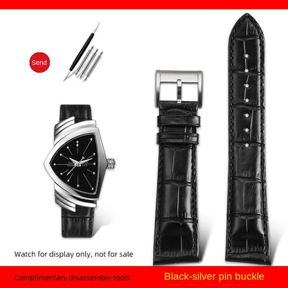 Men's personalized leather watch strap, watch band, custom accessory, Hamilton VENTURA Series, H24515551, H24515591, 21mm