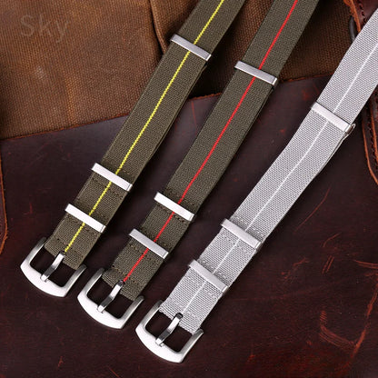 Retro Parachute Nylon Watch Strap for Rolex Tudor Biwan Omega Heuer IWC Men High-Density Knit 18 20 22mm Replacement Accessories