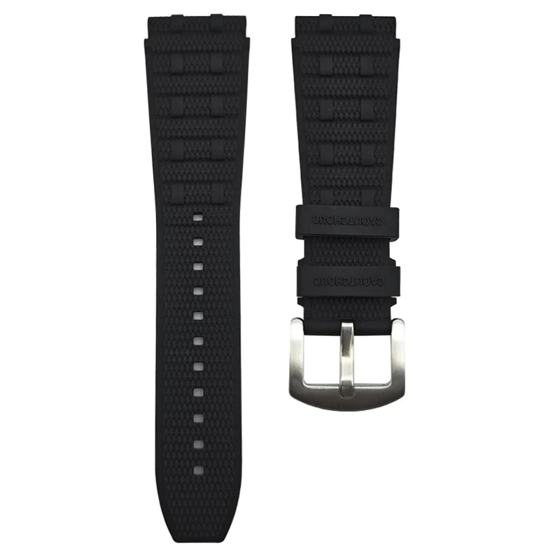 Natural Bubber watch strap 24mm, for Breitling Chronomat B01, black, green, blue, brown, soft fluorinated Silicone, 22mm