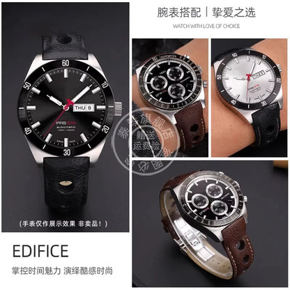 Ремешок для часов Tissot T-Sport PRS 516 T044.430.A / T044.417.A, 20 мм, из воловьей кожи с изогнутым креплением и застежкой-бабочкой
