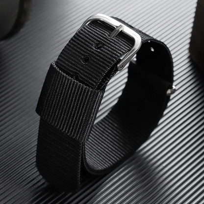 Bracelet de montre en nylon 16/18/20 mm, bracelet universel en toile pour homme et femme, bracelet tissé en une seule pièce