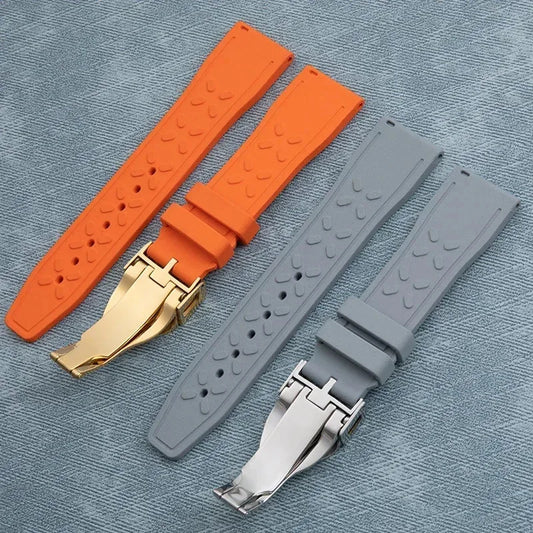 Pour bracelet Tudor Heritage Pelagos GMT Black Bay bracelet de montre souple 39/41mm bracelet de montre en caoutchouc fluoré naturel FKM 20mm