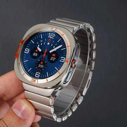 Titanium Magnetic Bracelet + Metal Protective Case for Samsung Galaxy Watch Ultra 47mm