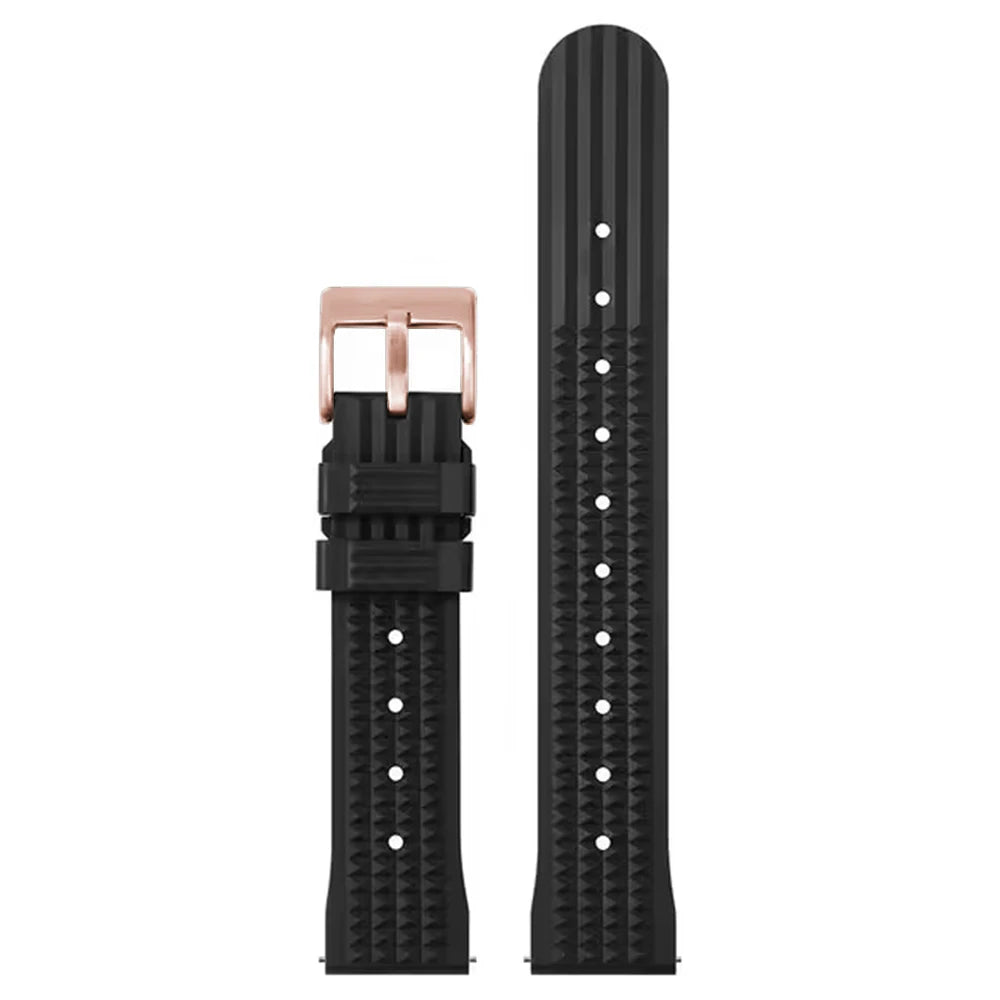 Watchdives – bracelet de montre gaufré en caoutchouc souple de qualité supérieure, 20mm 22mm, bracelet de remplacement à dégagement rapide, bandes unisexes durables en caoutchouc de Silicone
