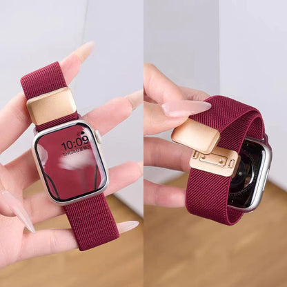 Cinturino intrecciato in Nylon per Apple Watch, 42, 46, 45, 44, 49mm, 38, 40, 41, magnetico, iWatch serie 11, 10, 9, 7, 8, 6, SE, Ultra 3/2/1