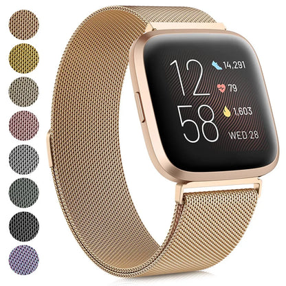 Bracelet magnétique en métal pour Fitbit Versa 1/Versa 2/versa 3/Versa 4, Bracelet pour Fitbit Versa Lite/Sense 2