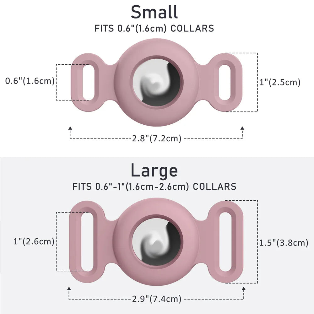 Coque en silicone souple avec porte-clés pour Apple Airtag, collier de chien et de chat, housse de protection anti-rayures pour étiquettes d'air, sacs à dos de bagages