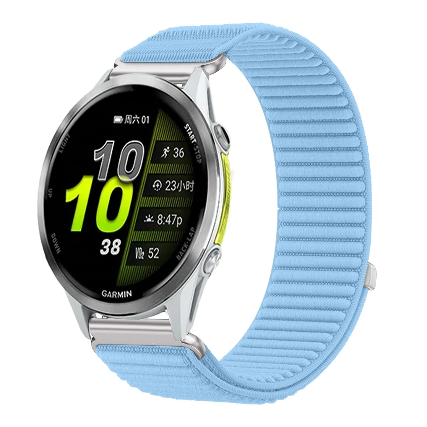 Bracelet en Nylon pour Garmin Forerunner 970 570 47/42mm 965 265 165 55 Venu 4 45/41mm, Garmin Active 6 5 Correa, 18mm 20mm 22mm