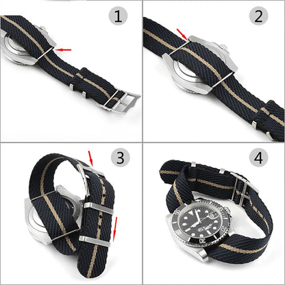 Bracelet en Nylon de qualité supérieure pour Bracelet de montre militaire en toile Tudor, 20mm 22mm, en tissu Seiko, pour Bracelet Rolex, boucle en Bronze