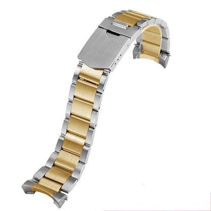 Cinturino per orologio in metallo per Tudor Black Bay 1958, fiorellino rosso, fiorellino nero, 79200R, cinturino in acciaio inossidabile curvo, 22mm