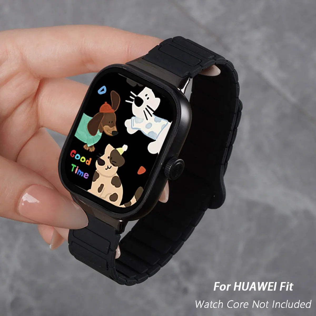 Flexible Silicone Magnetic Strap for HUAWEI Fit 4 Pro 4 3 2 1, Replacement Accessories