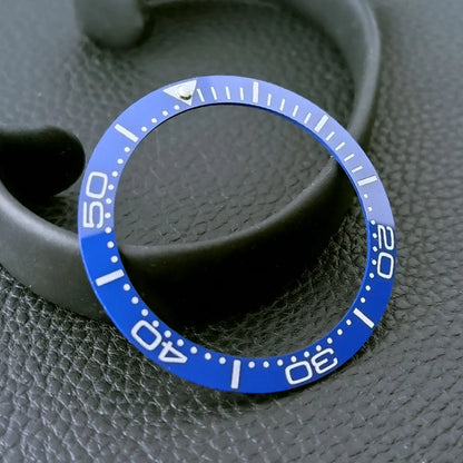 38mm x 30.6mm Sloped Ceramic Bezel GMT and Diving Watch Insert for 40mm Men's Watch Replacement Watch Bezel Inserts