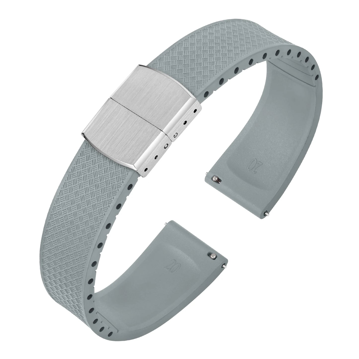 Nouveau Bracelet de montre CTS FKM Bracelet en caoutchouc fluoré 18 19 20 22 21mm fermoir pliant à dégagement rapide coupe sur la taille Bracelet de remplacement réglable