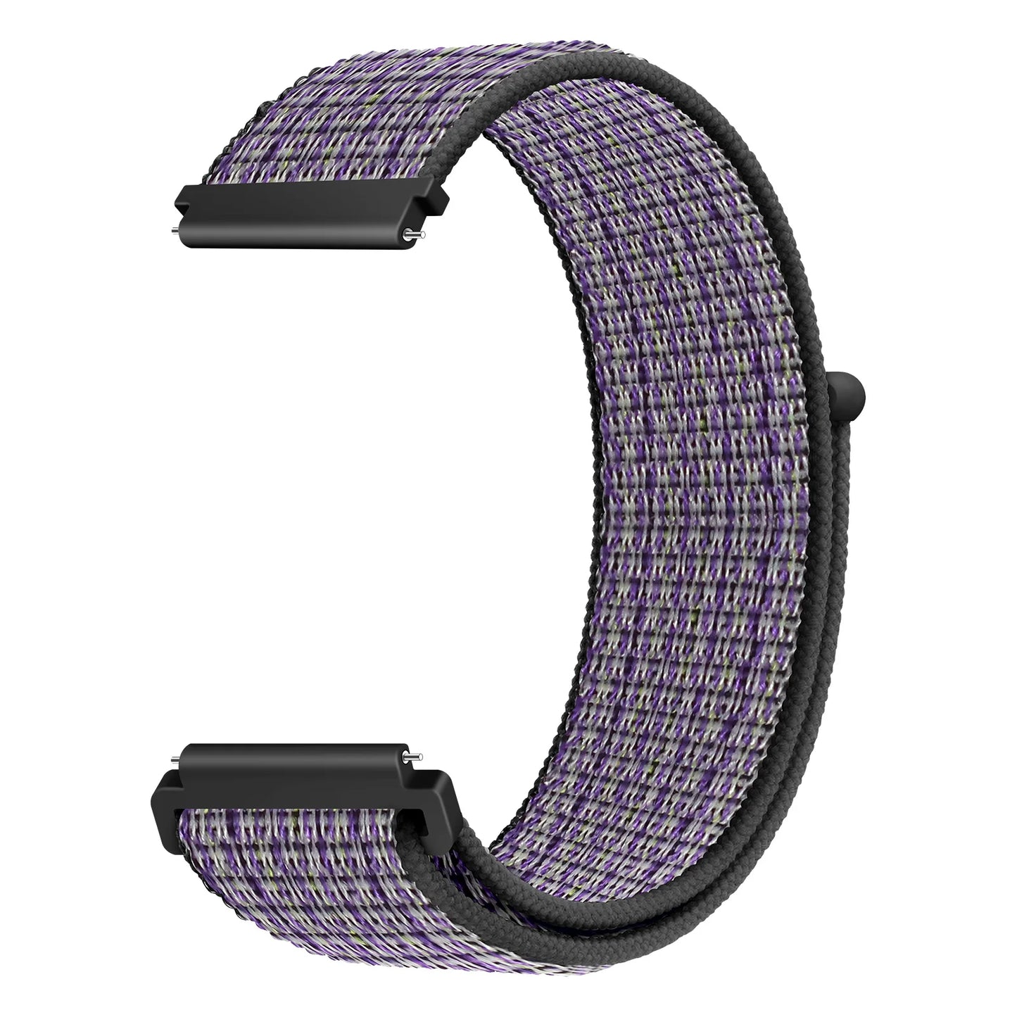 Bracelet à boucle en Nylon pour Amazfit Bip 6/5/GTS 4/3/2/2e/Mini/GTR 42mm/47mm/GTR 4/3 Pro Sport, 20mm/22mm, 2 bandes