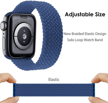 Bracelet tressé Solo Loop pour Apple Watch, 46mm 44mm 40mm 45mm 41mm 42mm, Correa, iWatch Series 11 10 9 SE 8 7 6 5 4 3