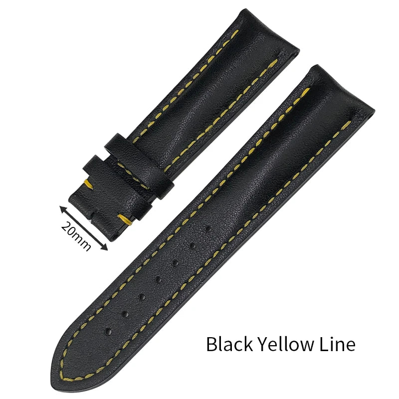 Genuine Soft Cowhide Leather Watch Strap, 22mm, 21mm, 20mm, for Breitling, for Premier Superocean Avenger Navitime World