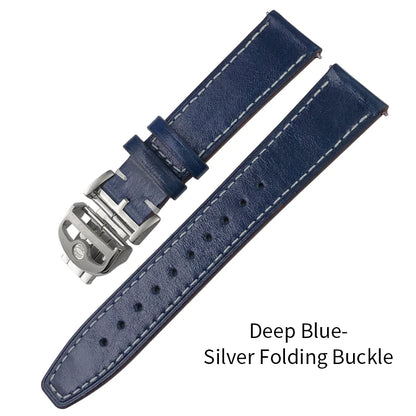 Bracelet de montre en cuir véritable pour hommes, à dégagement rapide, 19mm 20mm 21mm 22mm, pour IWC Portugieser Pilot montres Portofino, bracelet de montre en cuir de vache