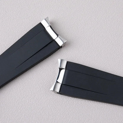 FKM fluoroelastomer watch strap, cut to size, 20/21/22mm, for Rolex Submariner GMT DAYTONA YachtMaster Datejust Sea-Dweller Series