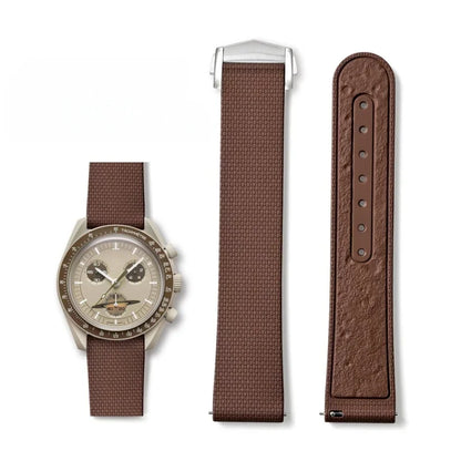 20mm Soft FKM Rubber Watch Strap, New, for Omega, Quick Release Bracelet for Seamaster, Waterproof Sports Watch Band