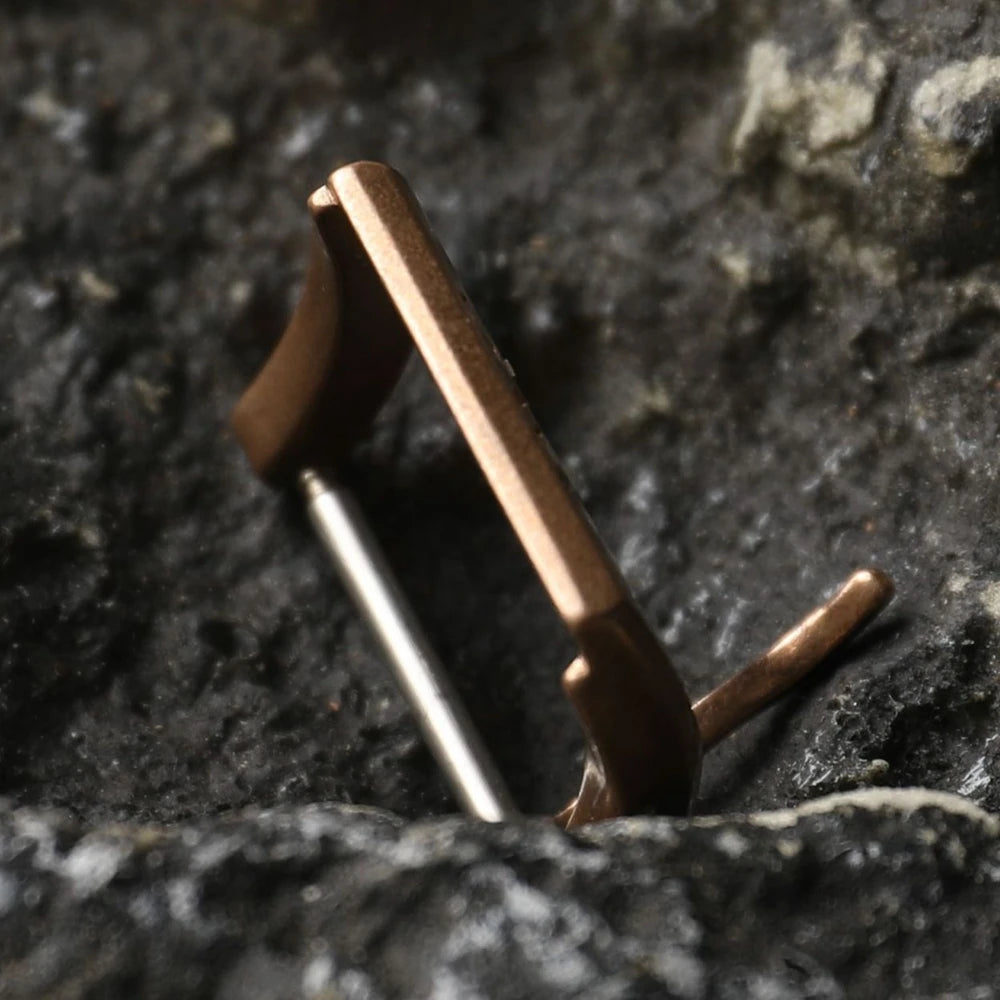 Cinturino in caucciù effetto pelle vintage, fibbia in bronzo puro, stile vintage, alta qualità, 18mm