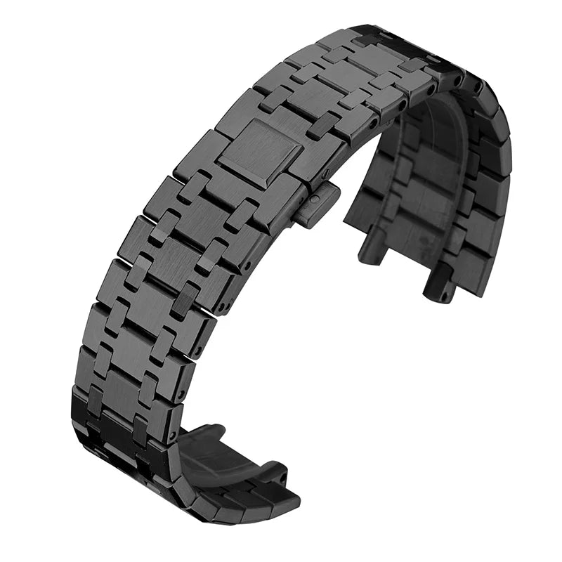 Bracelet de montre 21 26mm pour hommes et femmes, entièrement en acier inoxydable, pour AP ROYAL OAK 15400 26331 15500, boucle pliante