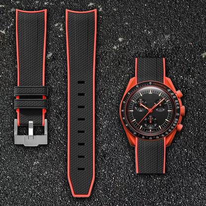 Cinturino per orologio da 20 mm per Omega x Swatch MoonSwatch - Gomma / Curvo / Sgancio rapido - 1 pezzo