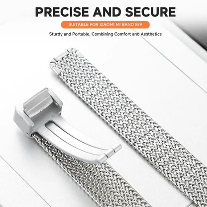 Stainless Steel Bracelet for Miband 9 10 8 NFC for Xiaomi Watch, Replacement Magnetic Metal Strap, Smartwatch Accessories