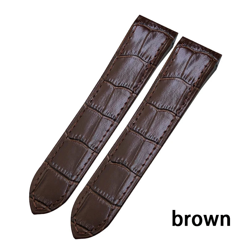 Genuine Leather Watch Strap for Men and Women, Colorful Straps, Glue Head Pieces, Watch Band for Cartier Sandoz, 100, 23mm, 20mm