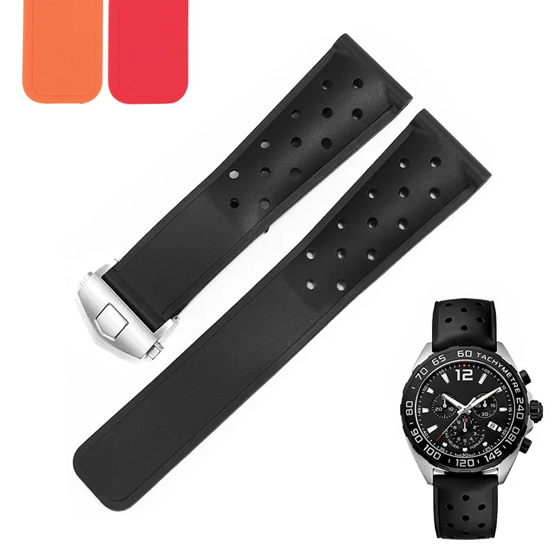 Bracelet silicone pour TAG Heuer en 22mm