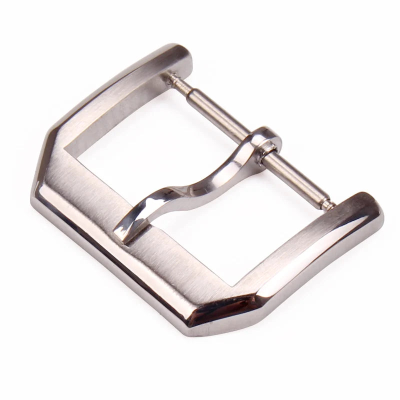 Großhandel mit 19 Modellen von Edelstahl-Uhrenschnallen, 12, 14, 16, 18, 20, 22, 23, 24, 26, 28 mm, silberfarbene Metall-Uhrenarmbandschließen, Uhrenarmbandzubehör