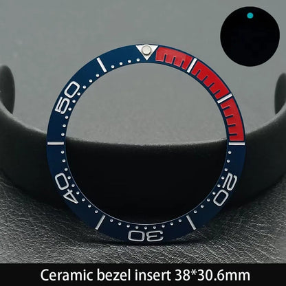 38mm x 30.6mm Sloped Ceramic Bezel GMT and Diving Watch Insert for 40mm Men's Watch Replacement Watch Bezel Inserts
