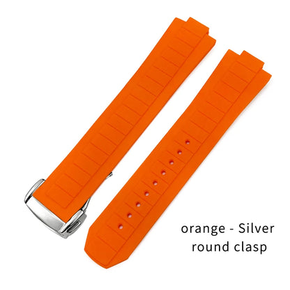 Bracelet de montre en caoutchouc et Silicone convexe, 10x21mm, pour Omega Seamaster Planet Ocean 600M, série 217.30.42 217.32.42, bracelet de montre étanche