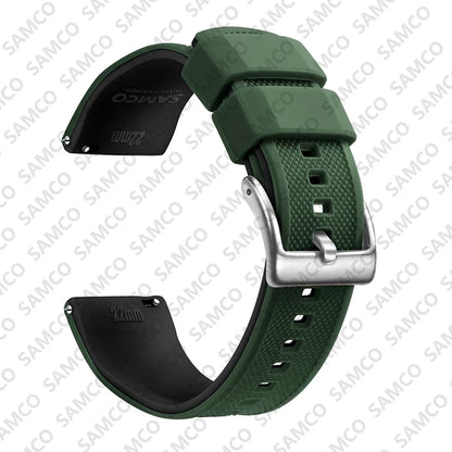 Bracelet de montre en Silicone de qualité supérieure, 18mm 20mm 22mm, à dégagement rapide, en caoutchouc, de remplacement