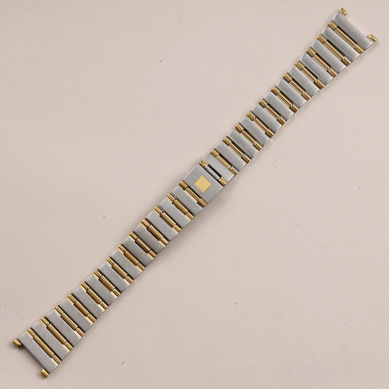 Bracelet de montre en acier inoxydable fin et solide, 22x14mm/16x11mm, boucle pliante, accessoires pour montre Omega Constellation