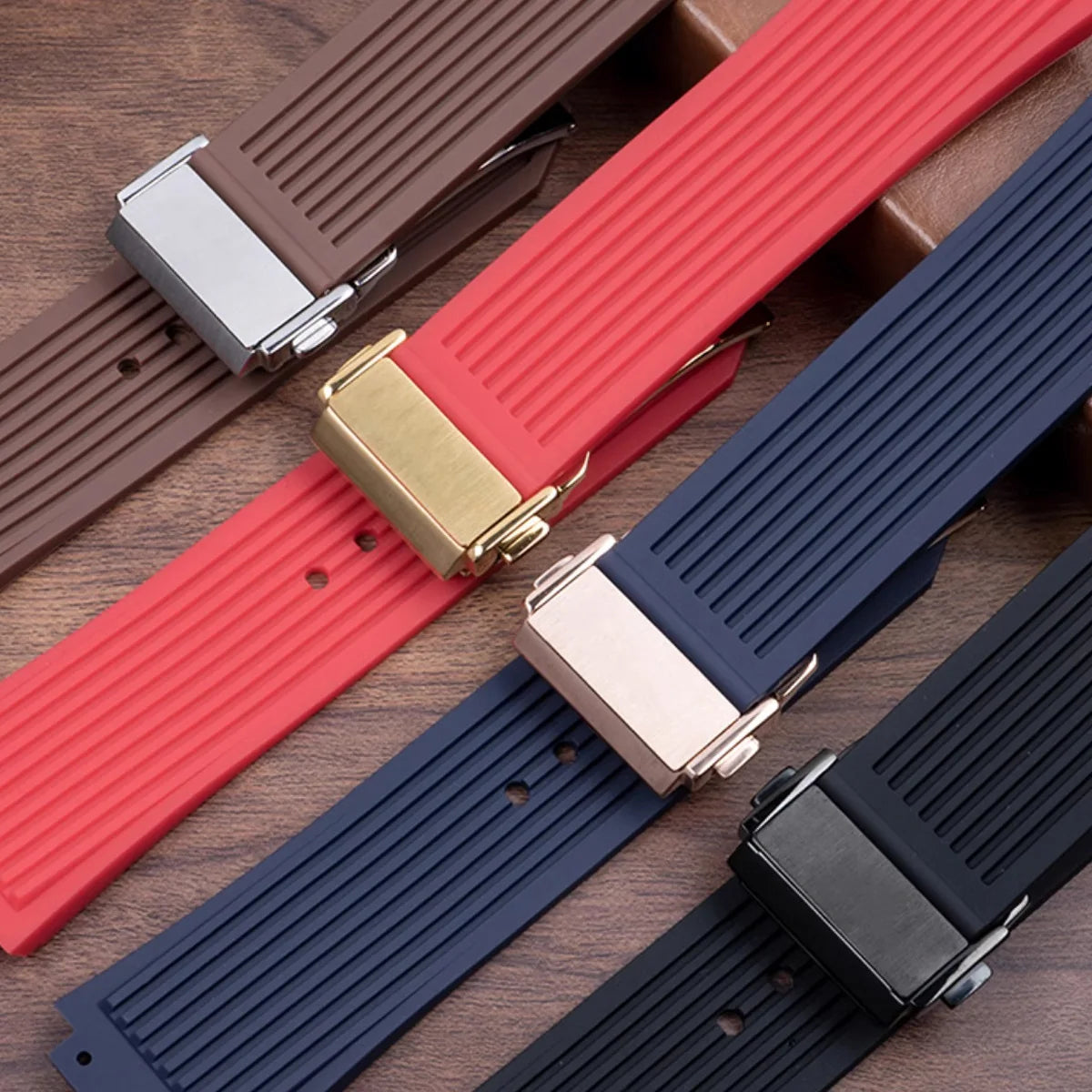 Cinturino di sicurezza per Hublot BIG BANG, serie Classic Fusion, fibbia déployante a farfalla, bottone di chiusura in acciaio inossidabile 316, 18mm 20mm 22mm