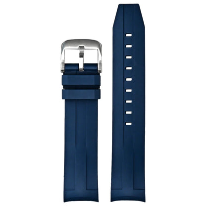 Bracelet de montre à extrémité incurvée en fluorocarbone FKM, 21mm, pour Tissot Seastar T120, en caoutchouc souple, résistant à la chaleur, pour hommes, Bracelet de plongée