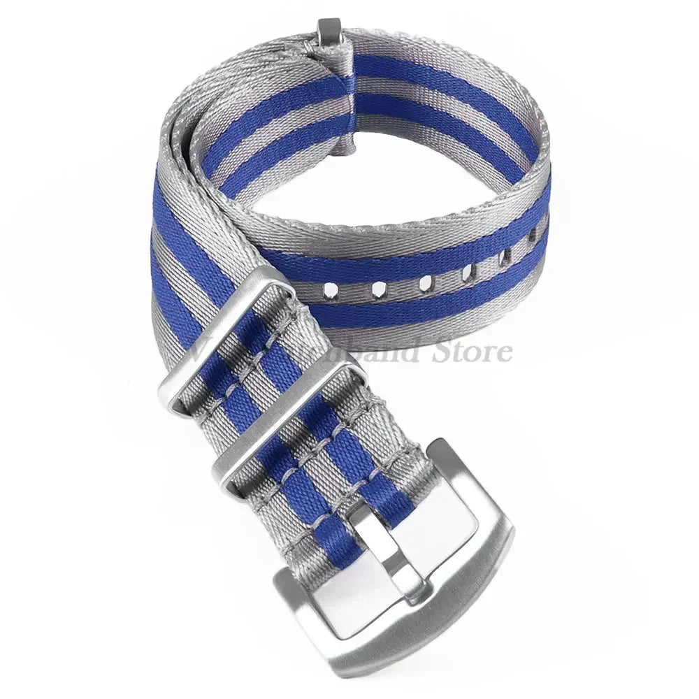 18mm 20mm 22mm Soft Nylon Strap Military Watchband for Samsung Galaxy Nylon Strap for Omega Seamaster 007
