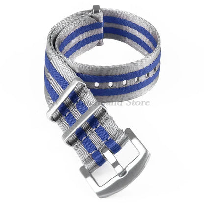 18mm 20mm 22mm Soft Nylon Strap Military Watchband for Samsung Galaxy Nylon Strap for Omega Seamaster 007