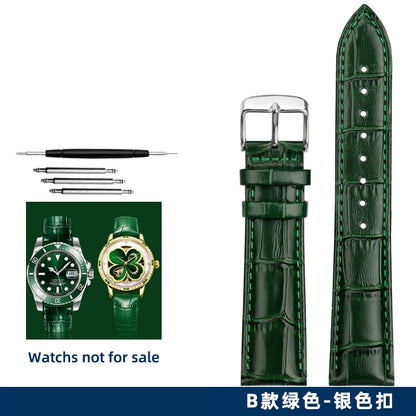 Green butterfly watch strap, 12mm, 14mm, 16mm, 18mm, 20mm, 22mm, high quality, casual, business, watch strap, watch accessories