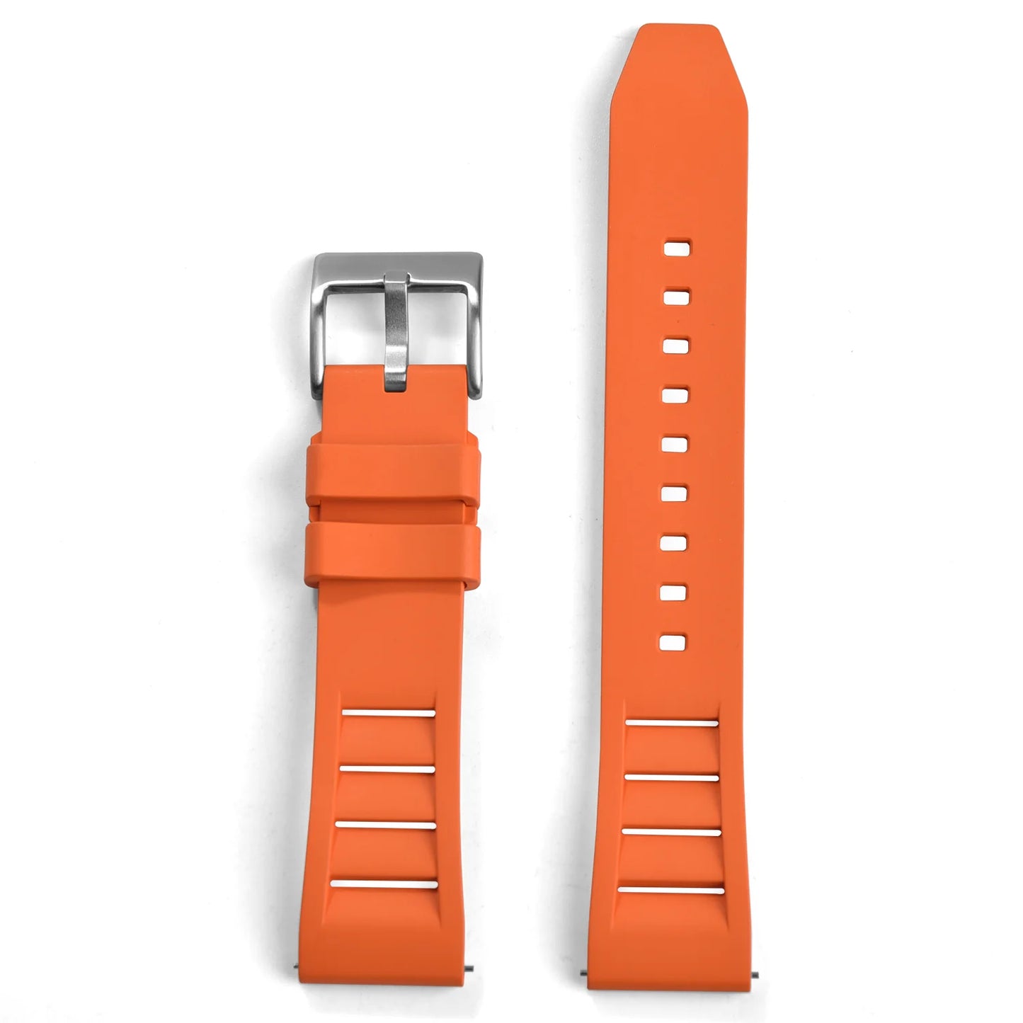 Bracelet de montre en caoutchouc FKM 20mm 22mm, souple, étanche, pour Huawei, Samsung, Seiko, Omega, avec attache rapide