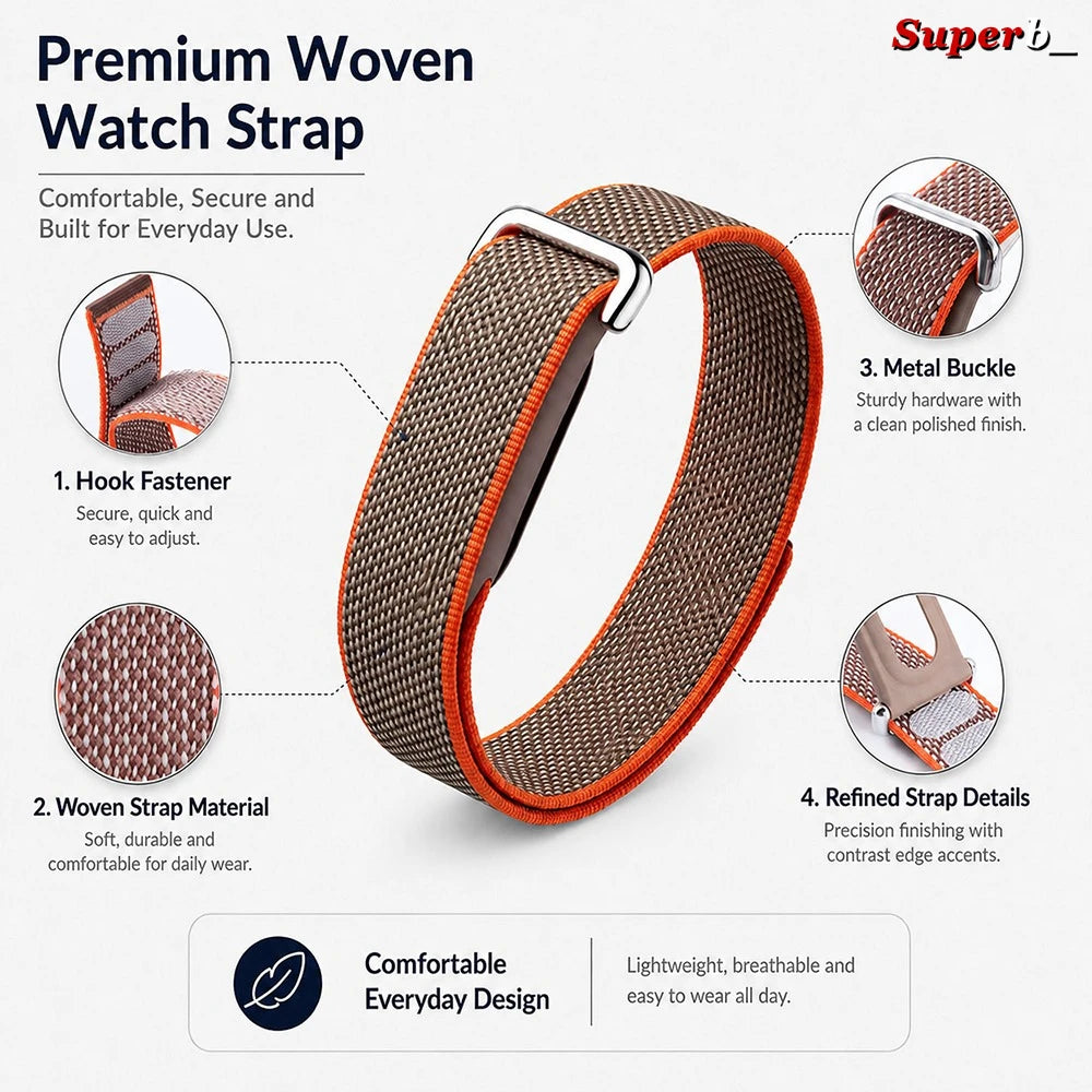 Bracelet de montre sport en nylon côtelé pour Google Fitbit Air, bracelet respirant pour hommes et femmes, accessoires de remplacement.