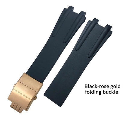 Bracelet de montre en caoutchouc de Silicone 26mm x 20mm, adapté à Ulysse Nardin, noir, bleu, marron, étanche, boucle pliante en acier, outils de poignet