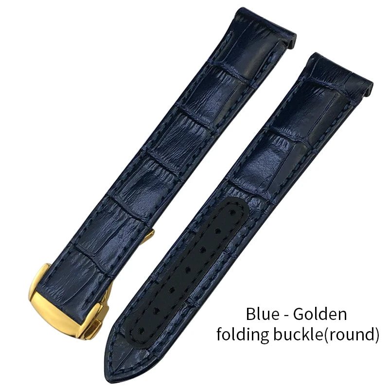 Genuine Cowhide Leather Watch Strap, 19mm 20mm 21mm, for Omega Seamaster 300 DE VILLE AT150 Moonswatch, Calfskin Watch Band