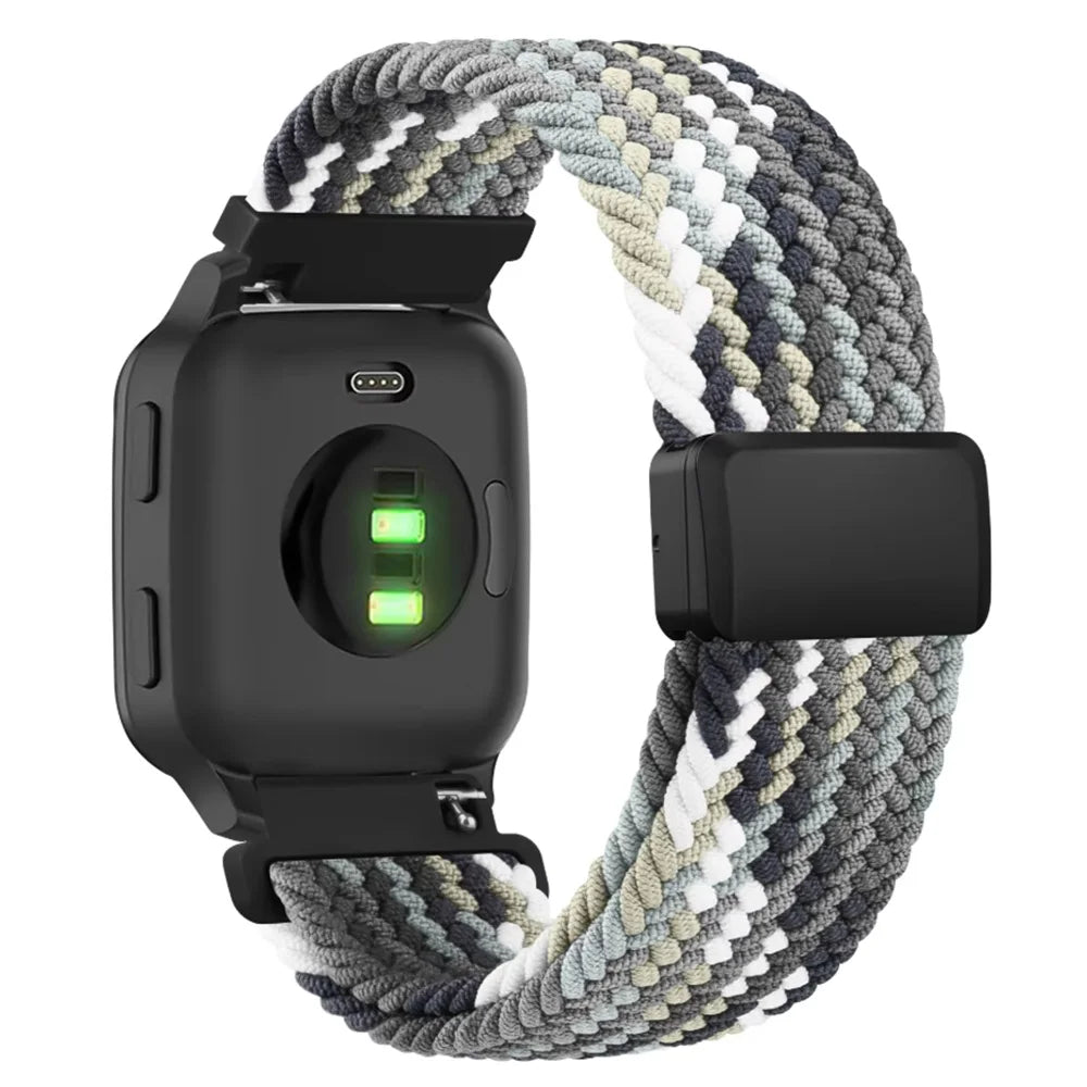 Bracelet magnétique tressé de 22mm pour Amazfit GTR 4 3 2 2e 3 Pro/GTR 47mm, Bracelet pour Amazfit BIP 6 5/Pace/Stratos 2S