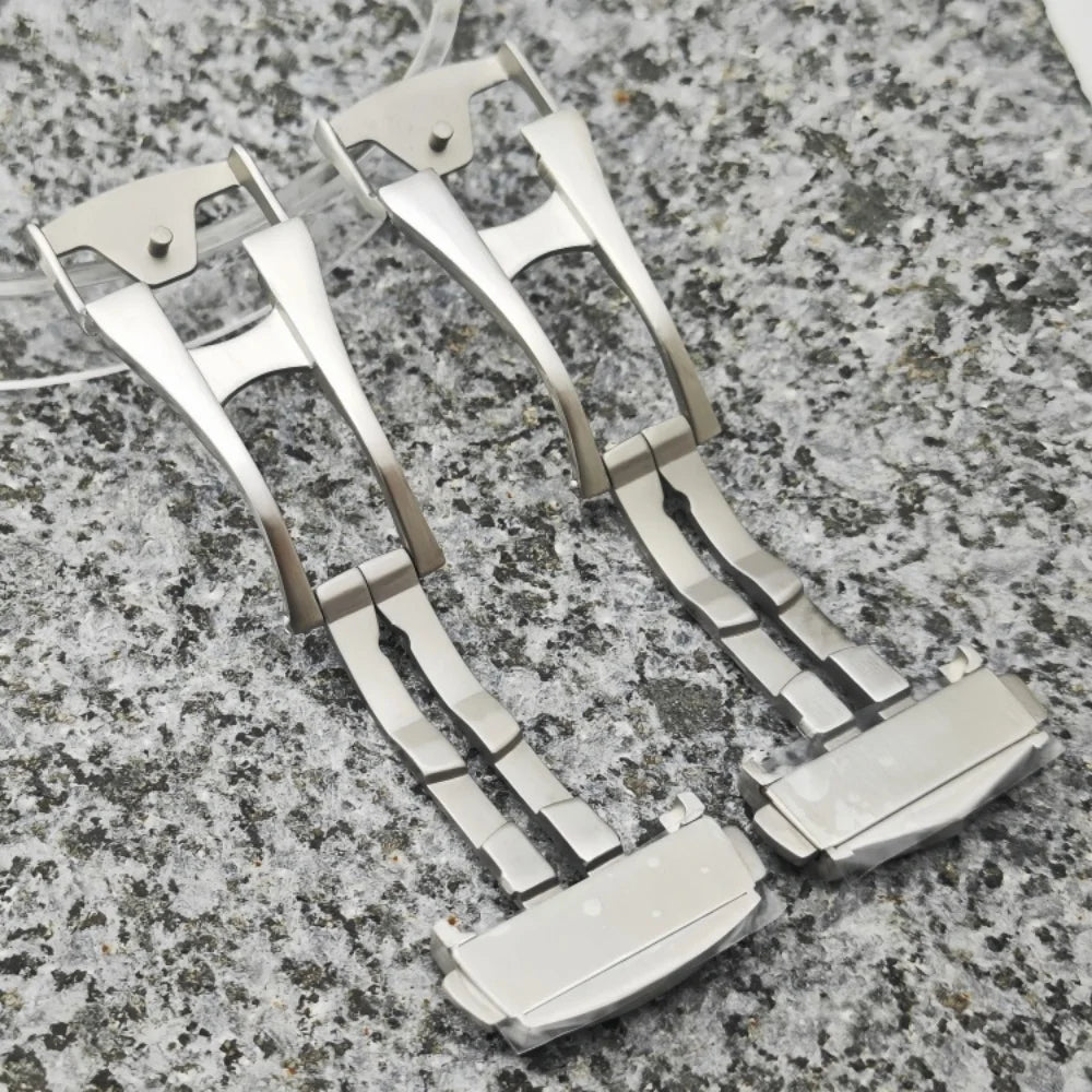 Cinturino Web da 20 mm adatto alla cassa Omega Seamaster NH35, in acciaio inossidabile 904L, fibbia ad ardiglione, argento