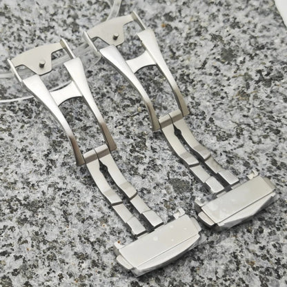 Cinturino Web da 20 mm adatto alla cassa Omega Seamaster NH35, in acciaio inossidabile 904L, fibbia ad ardiglione, argento