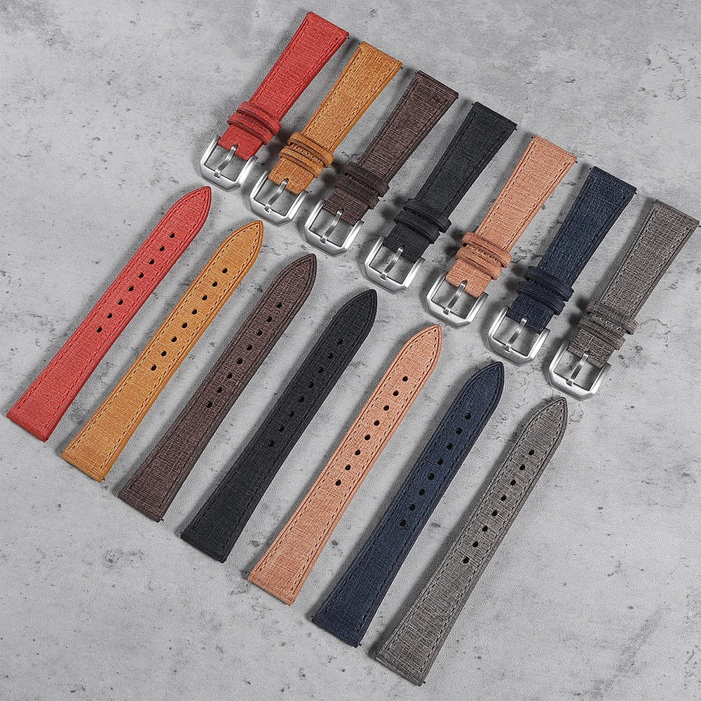 Bracelet de montre en cuir fait main italien Babele tanné végétal de qualité supérieure 20mm 22mm bracelets de montre en cuir à Texture Vintage à dégagement rapide