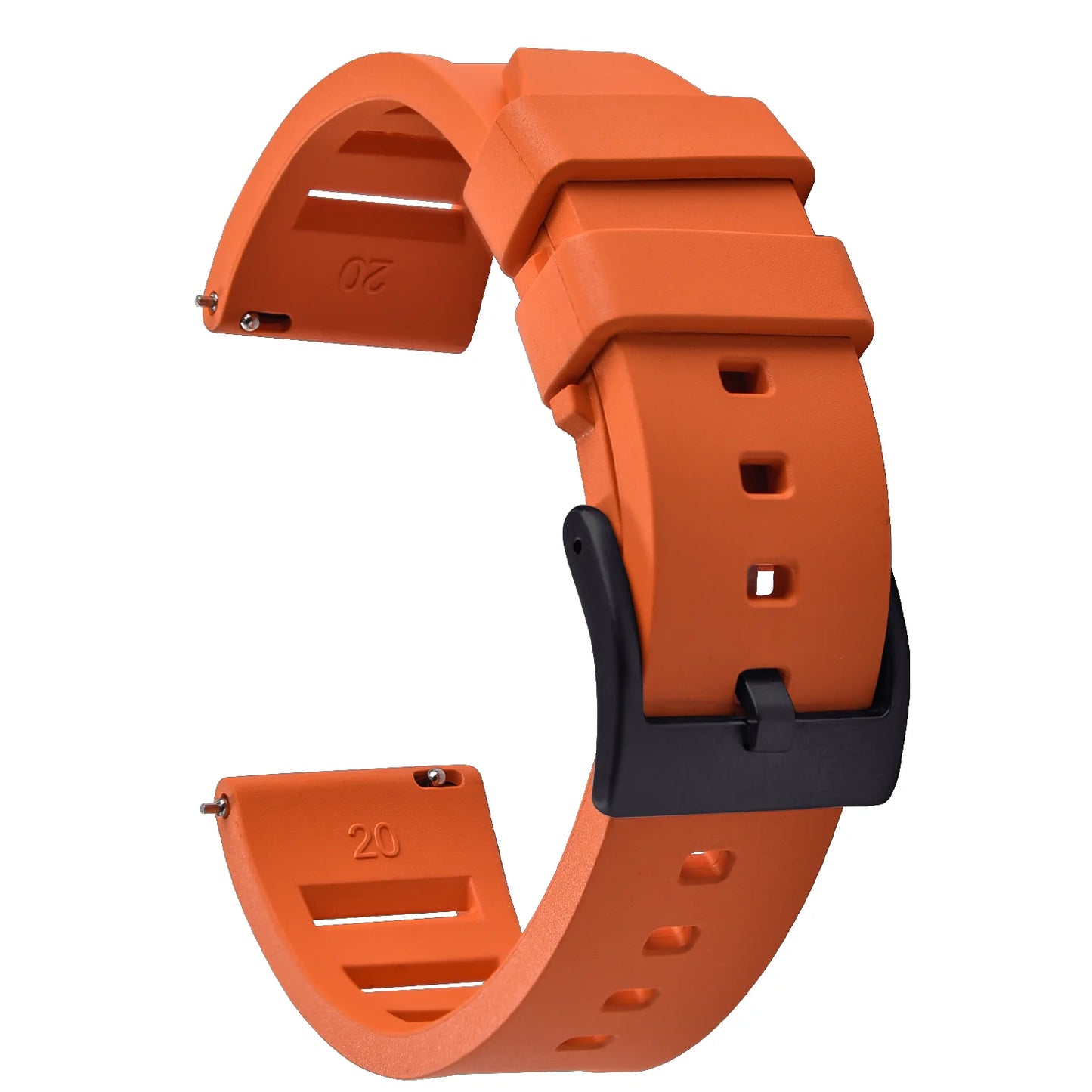 Bracelet de montre en caoutchouc fluoré FKM de qualité supérieure, à dégagement rapide, 20 mm 22 mm, bracelet de plongée souple et étanche, bracelet de remplacement pour montre